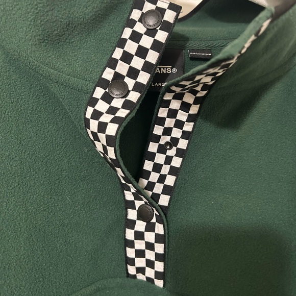 Vans Dark Green Pullover Fleece with Checker Tag - Picture 3 of 3